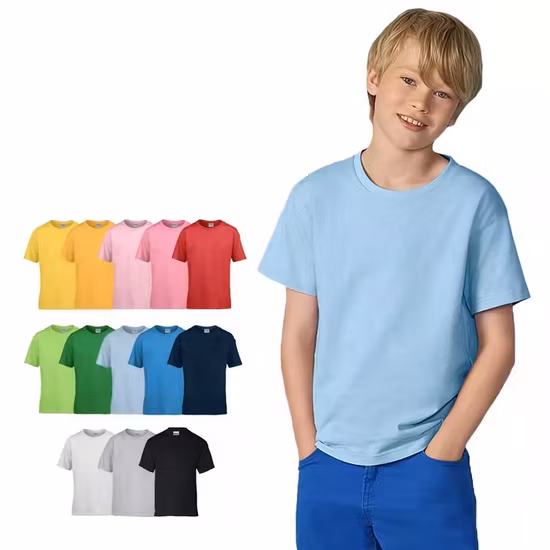 OEM Casual High Quality Sublimation Printing T Shirts Blank Wholesale Custom Logo Kids Round Neck Children Tee T Shirt
