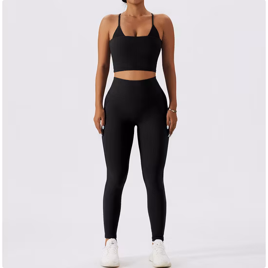 Roupas atléticas femininas sexey yoga roupas terno plus size ginásio fitness treino esportes wear
